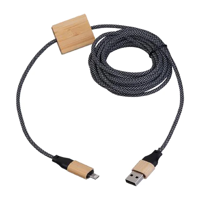 Kabel do szybkiego ładowania 60 W o długości 3 m z wtyczkami USB-C i adapterem USB