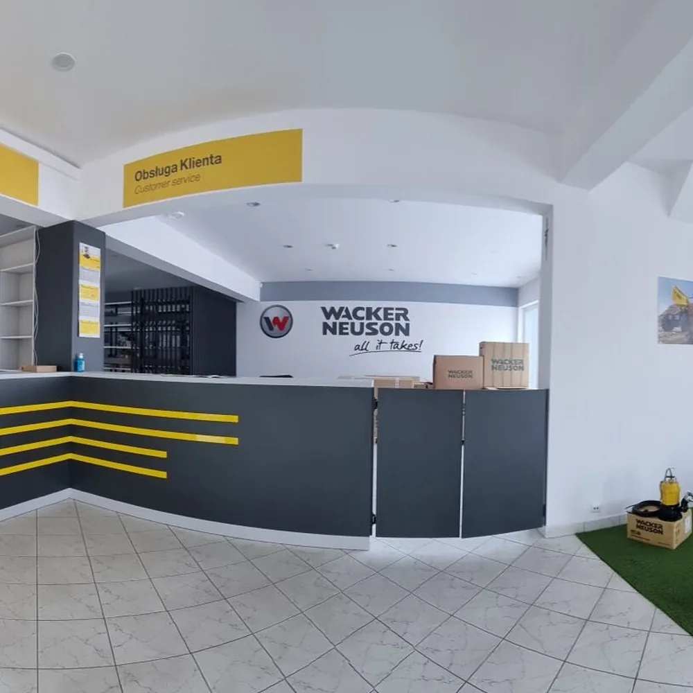 Recepcja oddziału Wacker Neuson po montażu oznakowania